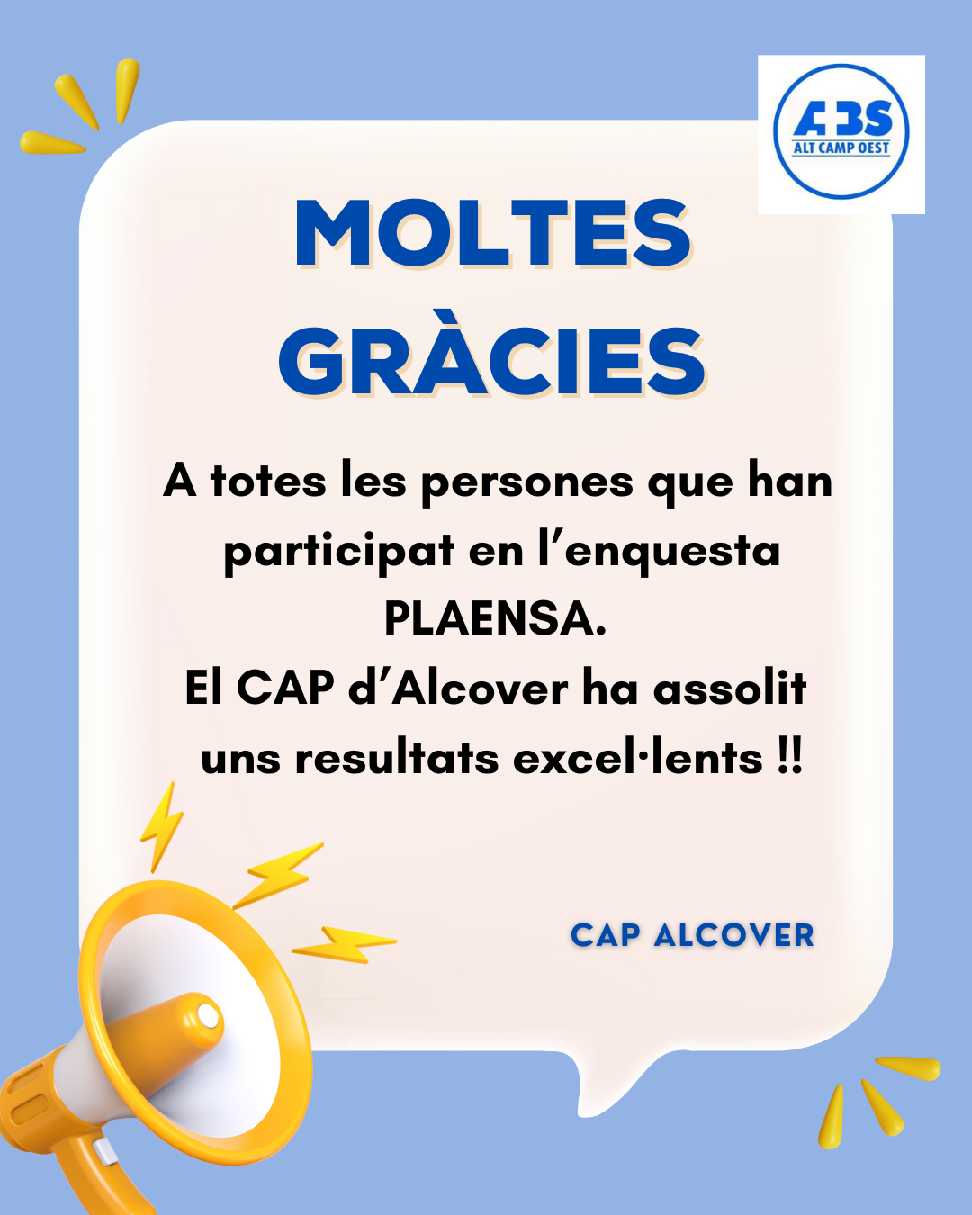 Agraiment població pels resultats excel·lents a l’enquesta PLAENSA 2024